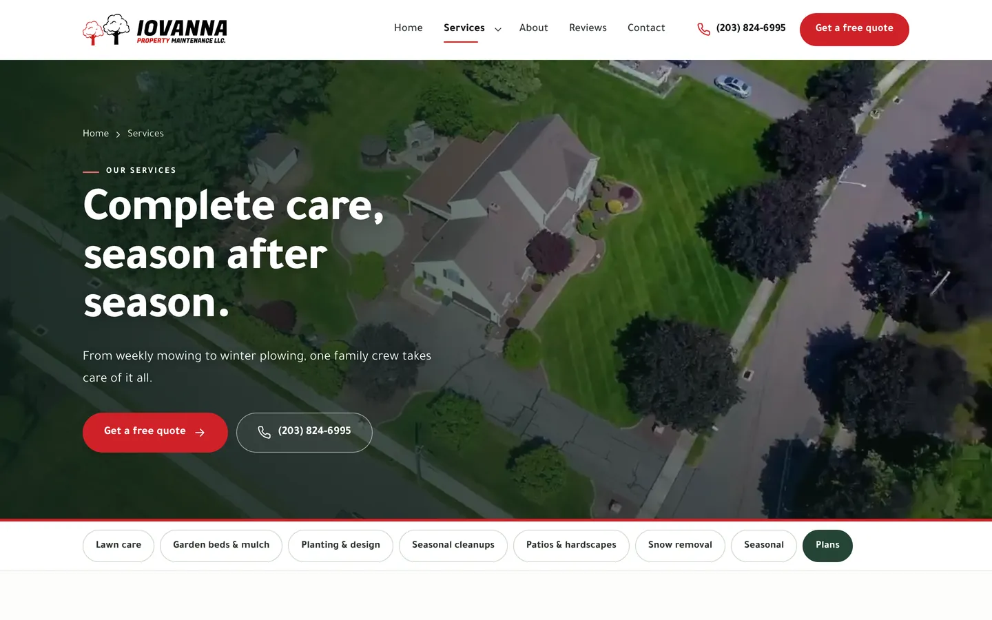 Iovanna Property Maintenance website inner page